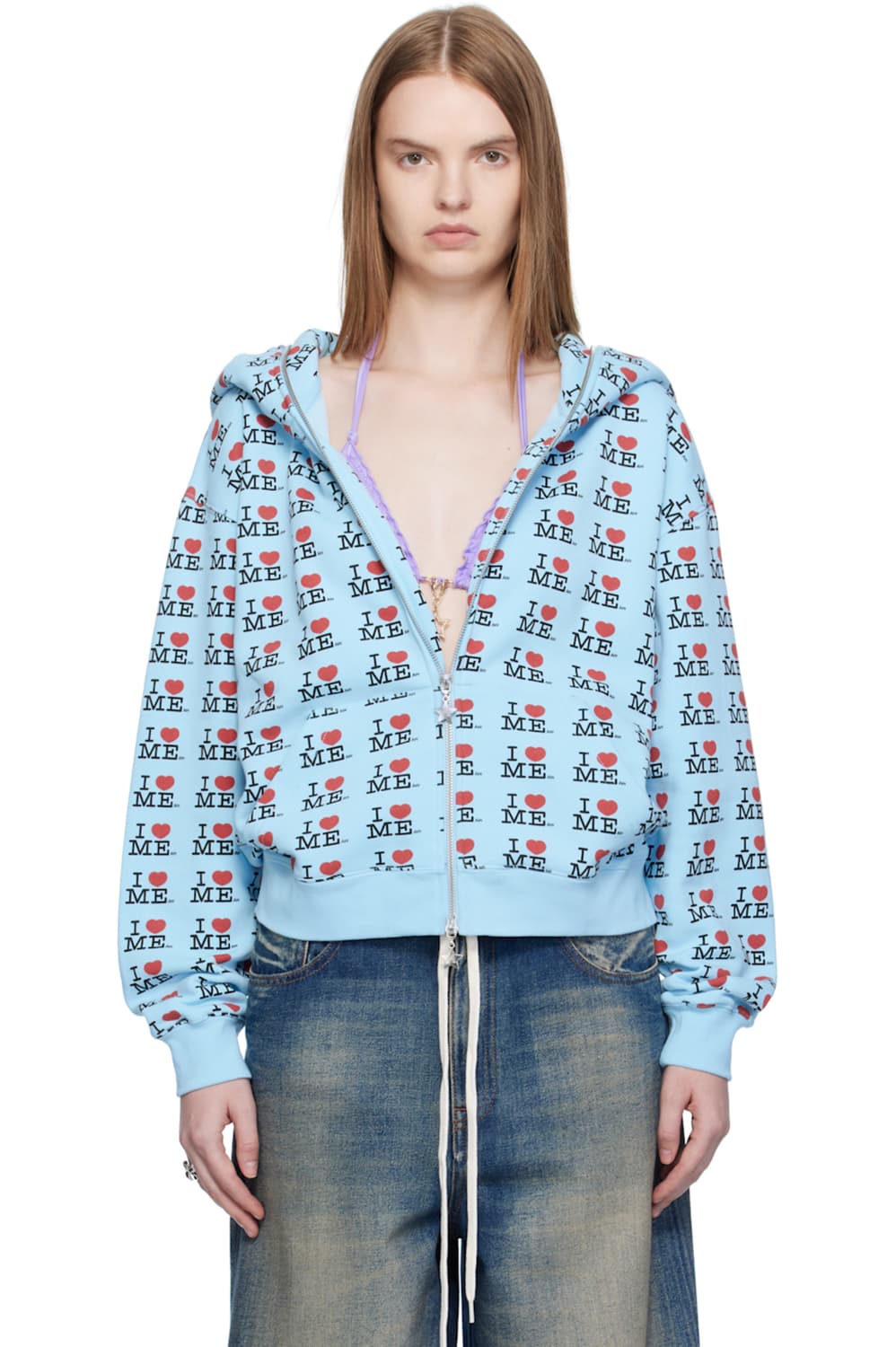 애슐리윌리엄스 I HEART ME BUTTERFLY HOODIE BLUE 상품이미지2