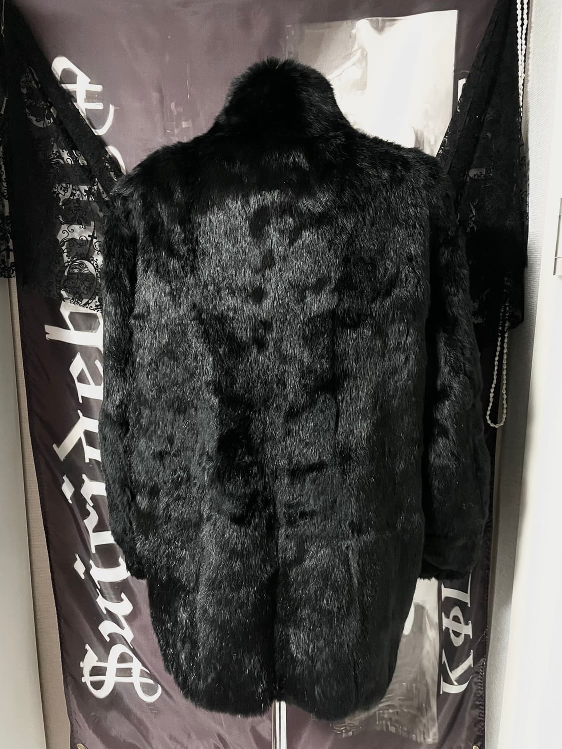 착샷o 핀터레스트 빈티지퍼자켓퍼코트 블랙다크웨어로맨틱오네갸루고스고딕emo 상품이미지3