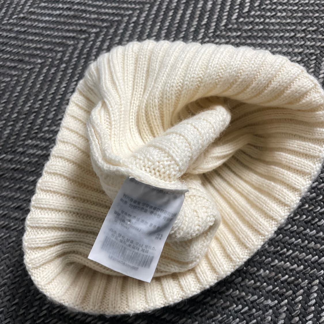 Lee 자수 로고 크림 니트 비니o 4682 상품이미지4