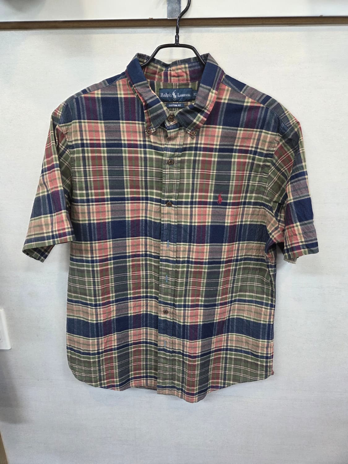 폴로랄프로렌 올드스쿨 체크 셔츠 반팔 xl 커스텀핏  상품이미지1