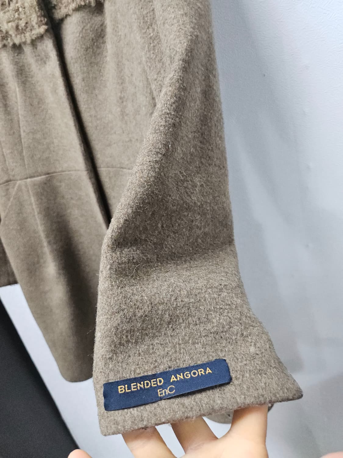 EnC 톤다운 브라운 플라워 울 코트  S 상품이미지2