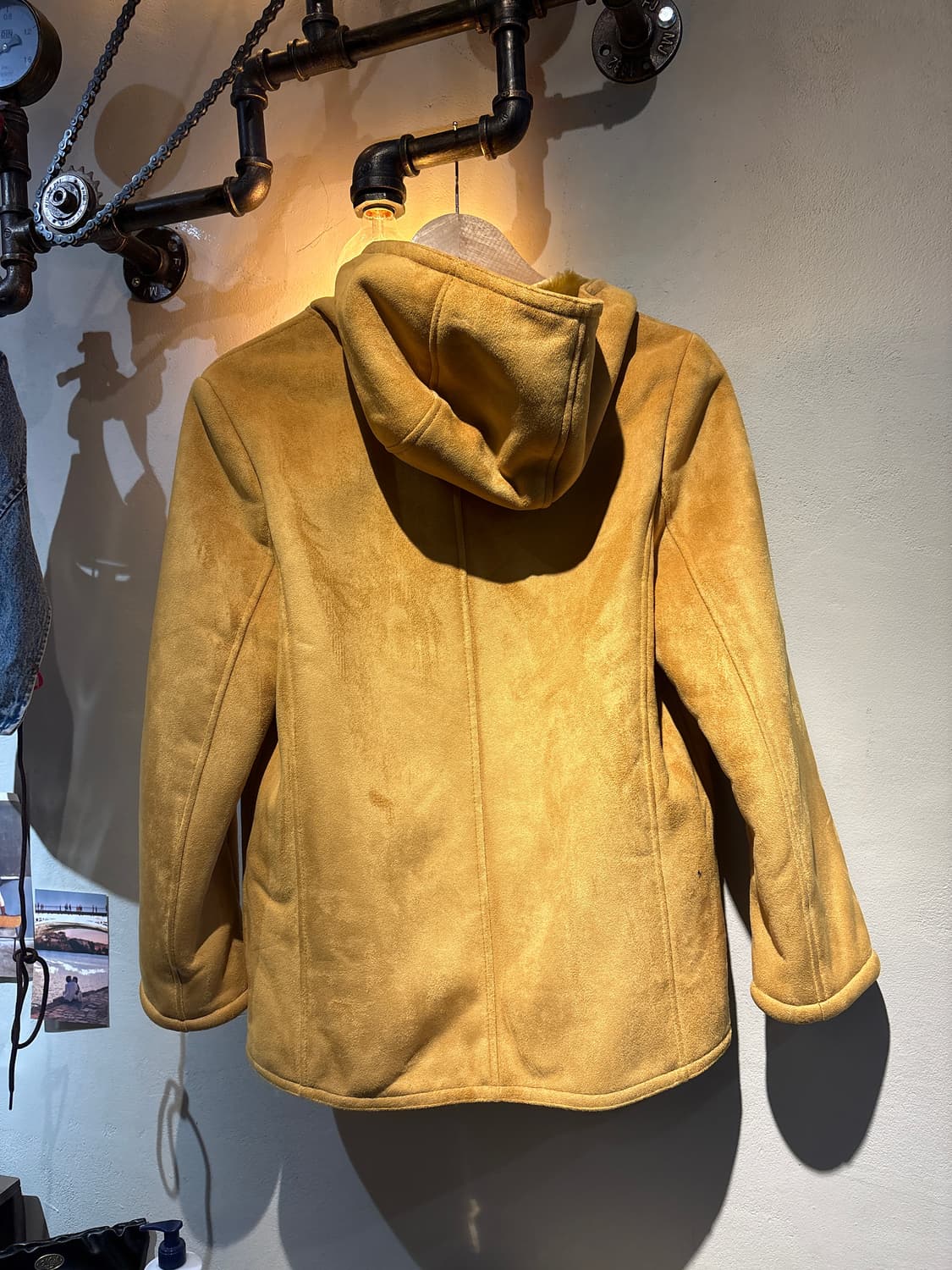 톰보이 옐로우 후드 무스탕 상품이미지2