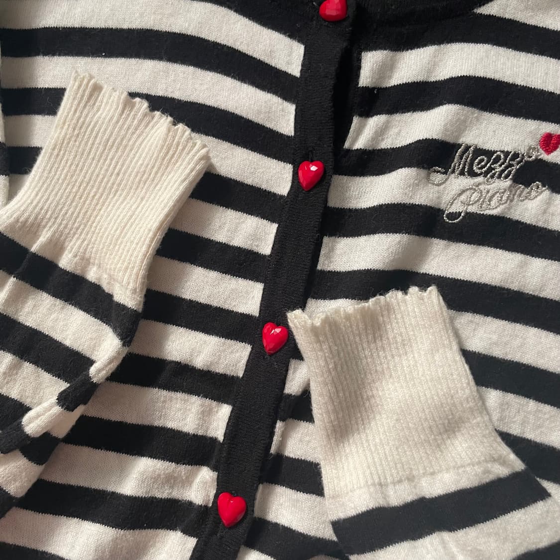 메조피아노 단가라 스트라이프 가디건 상품이미지4