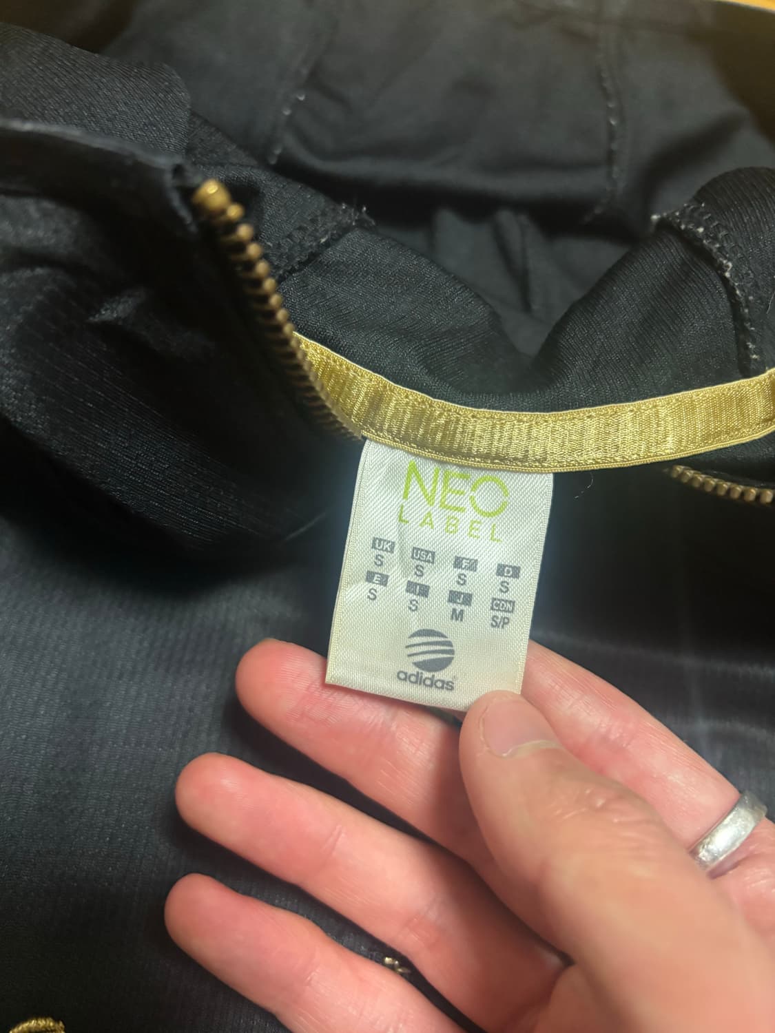 아디다스 블랙 골드 스펠아웃 후드 져지 상품이미지6