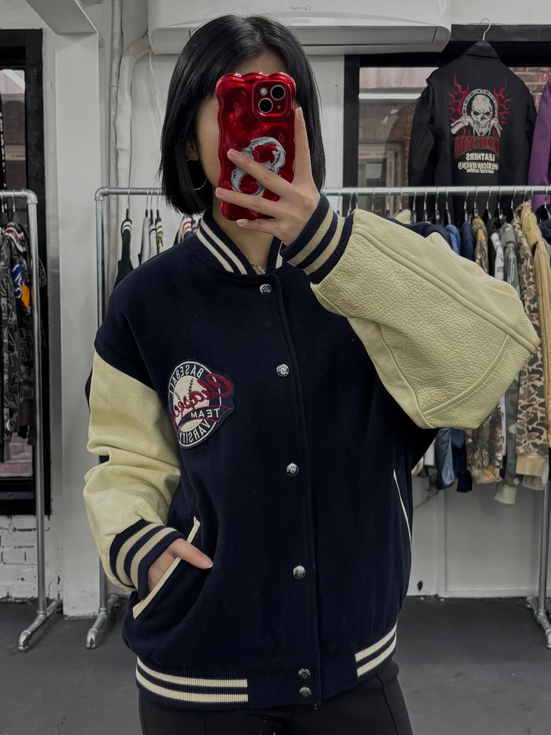 Chasecult 레더암 바시티 상품이미지3