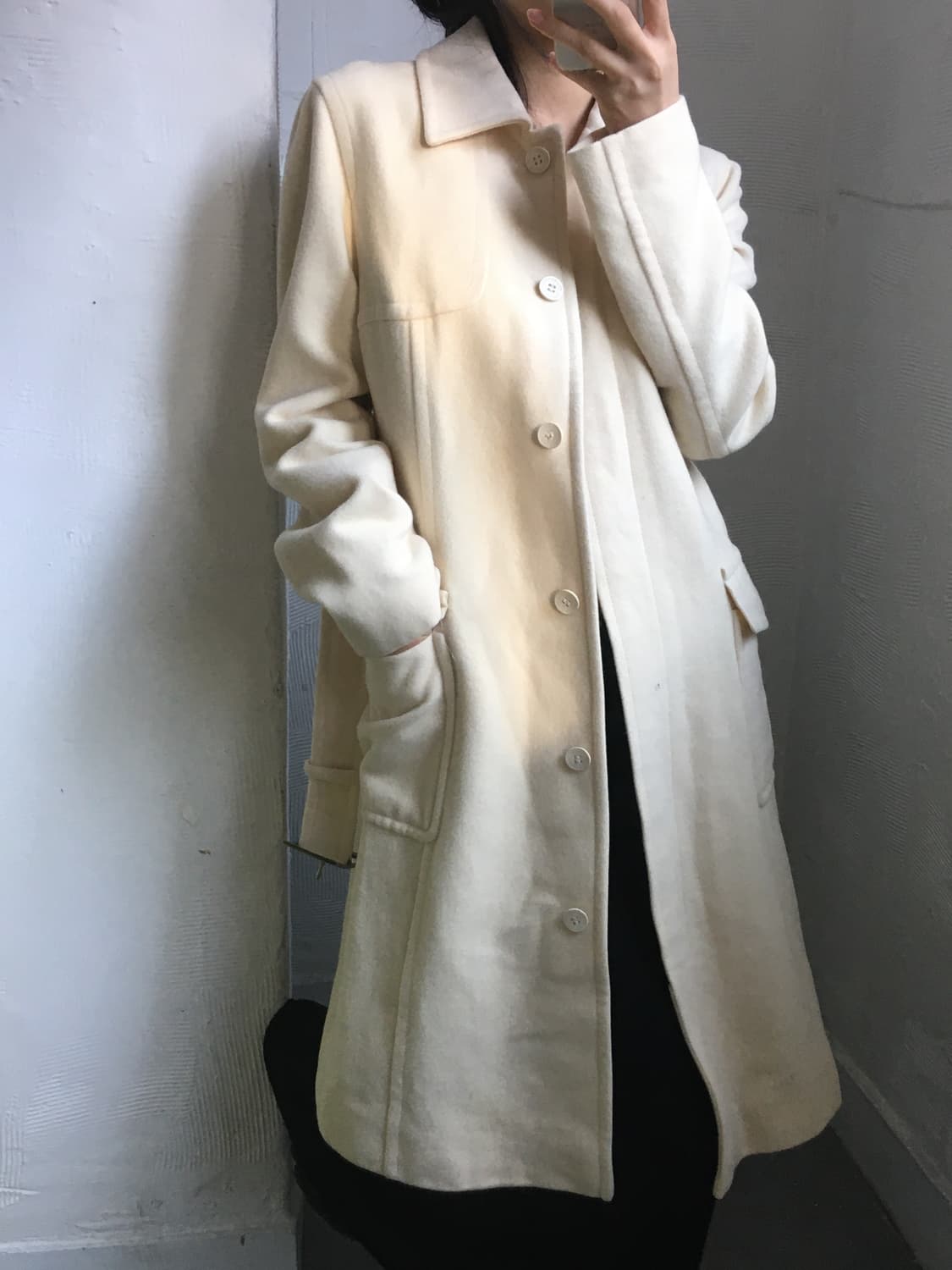 Burberry 버버리 블루라벨 크림 벨티드 코트  상품이미지1