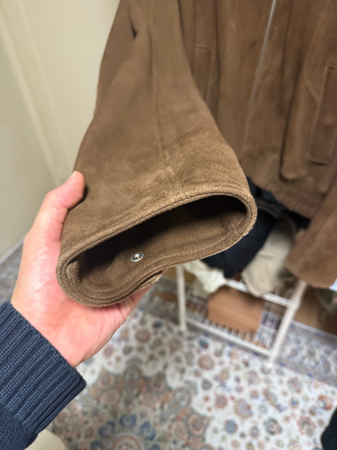 Stu 고트 스웨이드 자켓 (브라운 L) 상품이미지5