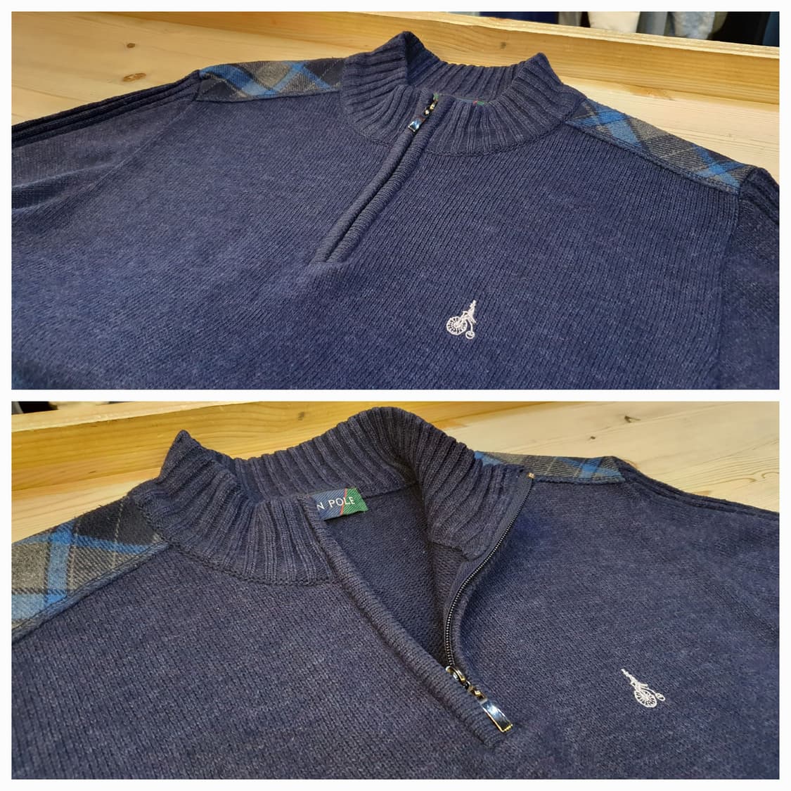 100.빈폴 반집업 니트 상품이미지3