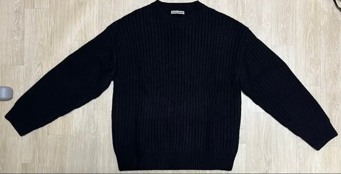 인사일런스 이탈리안 울 리브드 크루넥 니트 상품이미지2