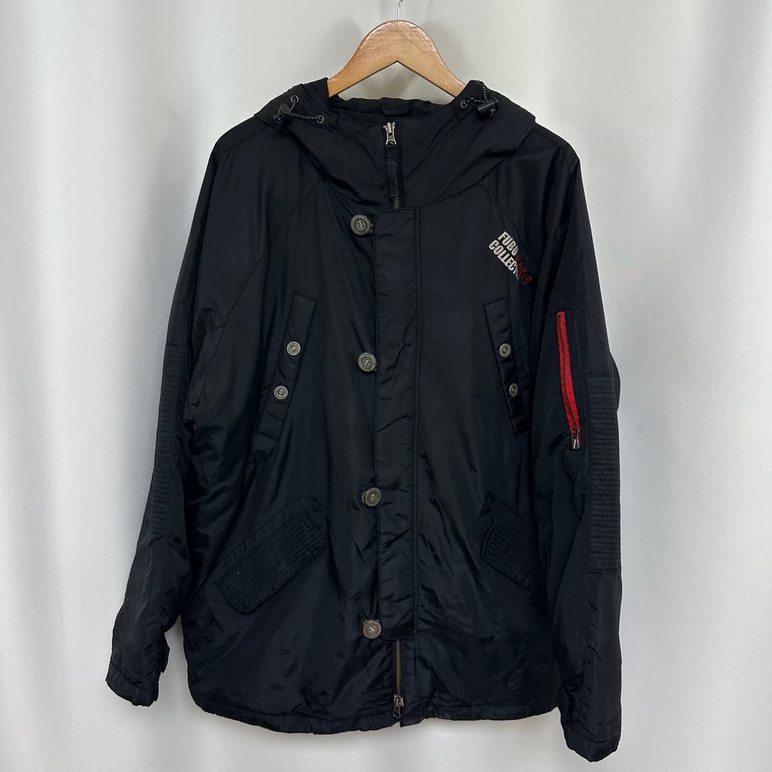  푸부 남자 후드점퍼 패딩 검정 빅사이즈 XL  EO 해 상품이미지1