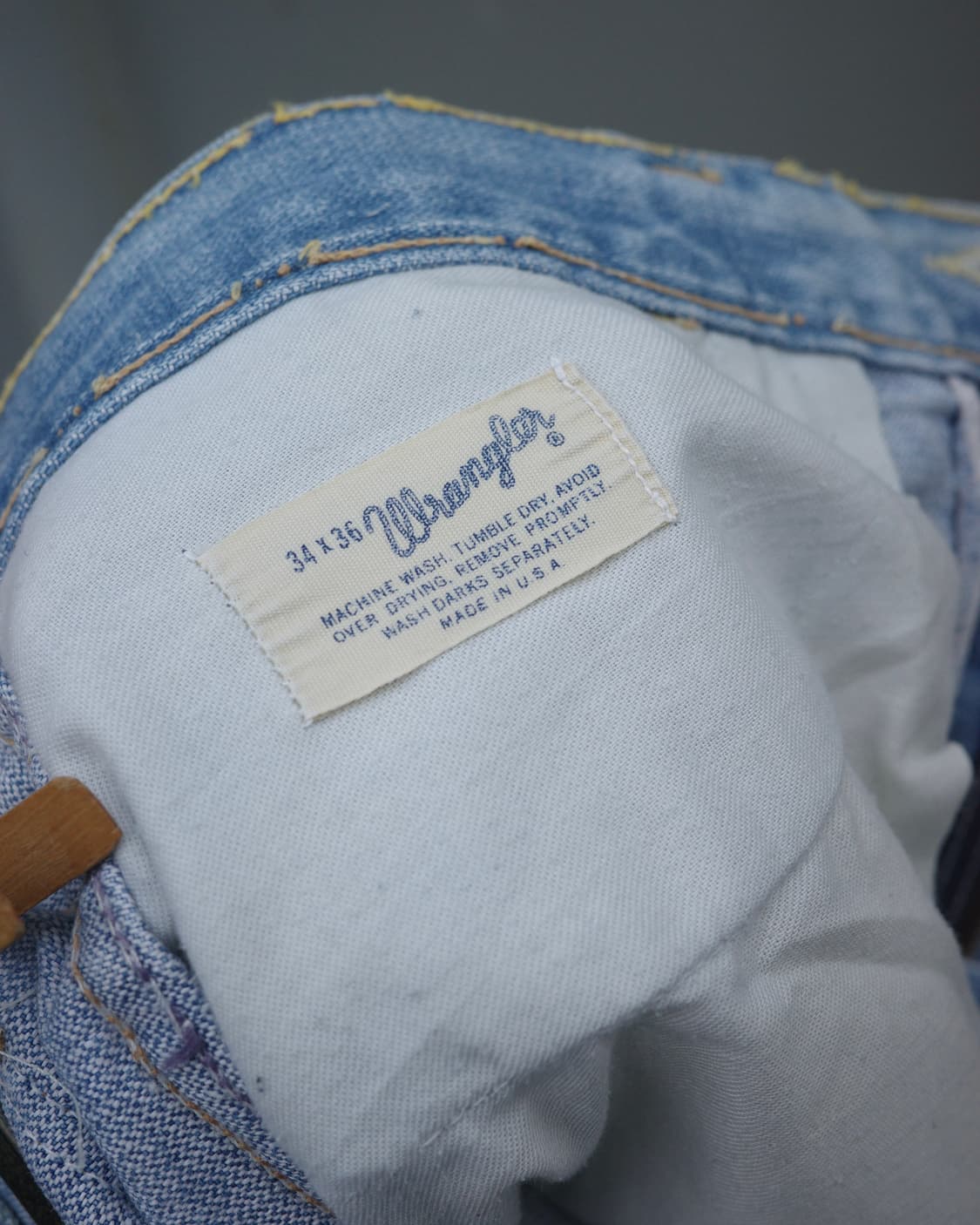 70‘s Wrangler 디스트레스드 데님 플레어 팬츠 상품이미지5