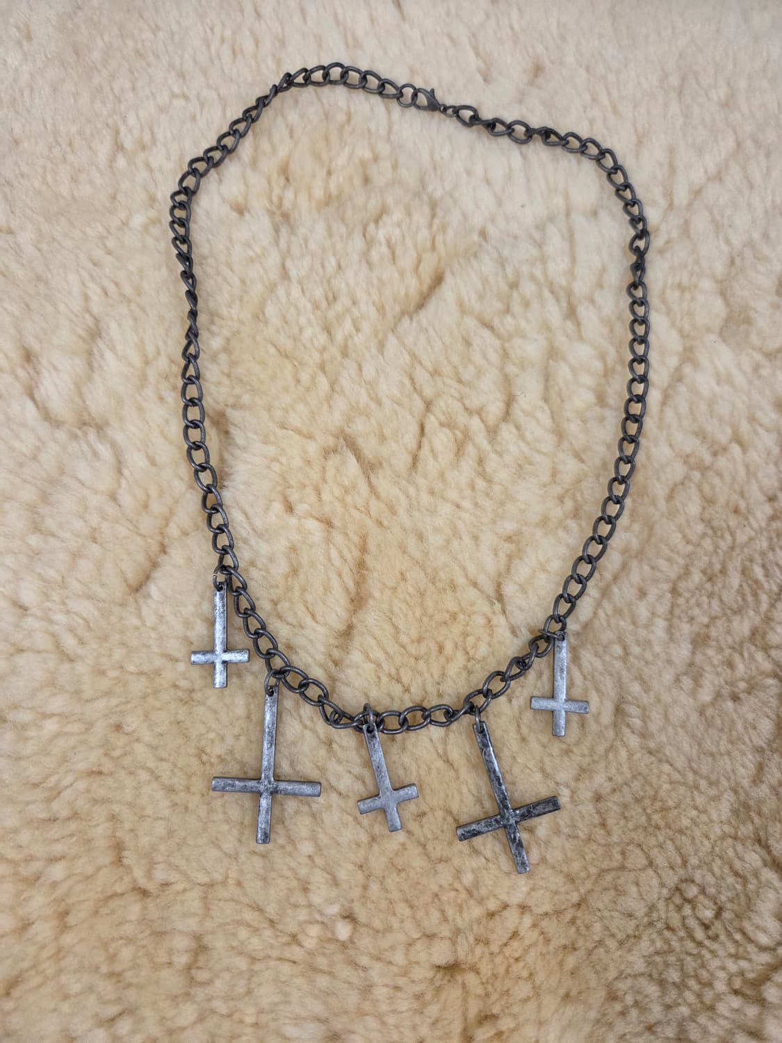 빈티지 핫토픽 역십자가 체인 목걸이 상품이미지1