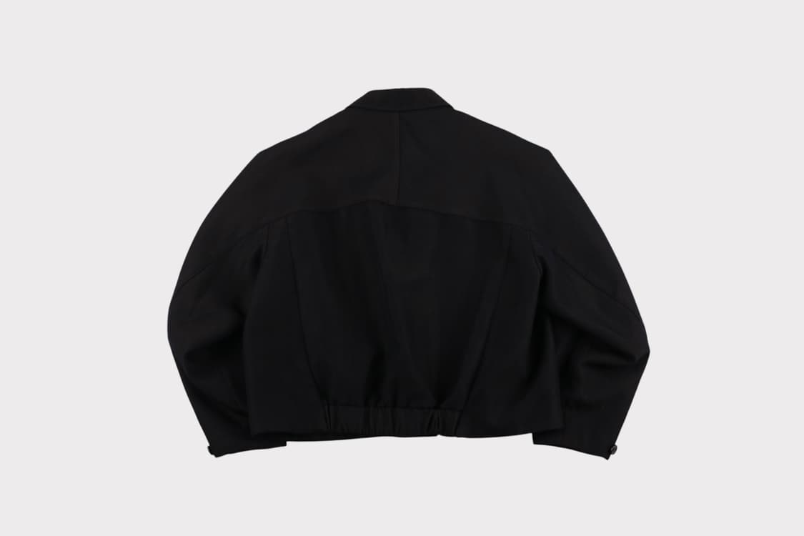 [L] 쿠어 플리츠드 울 트윌 크롭 자켓 (다크 브라운) 상품이미지7