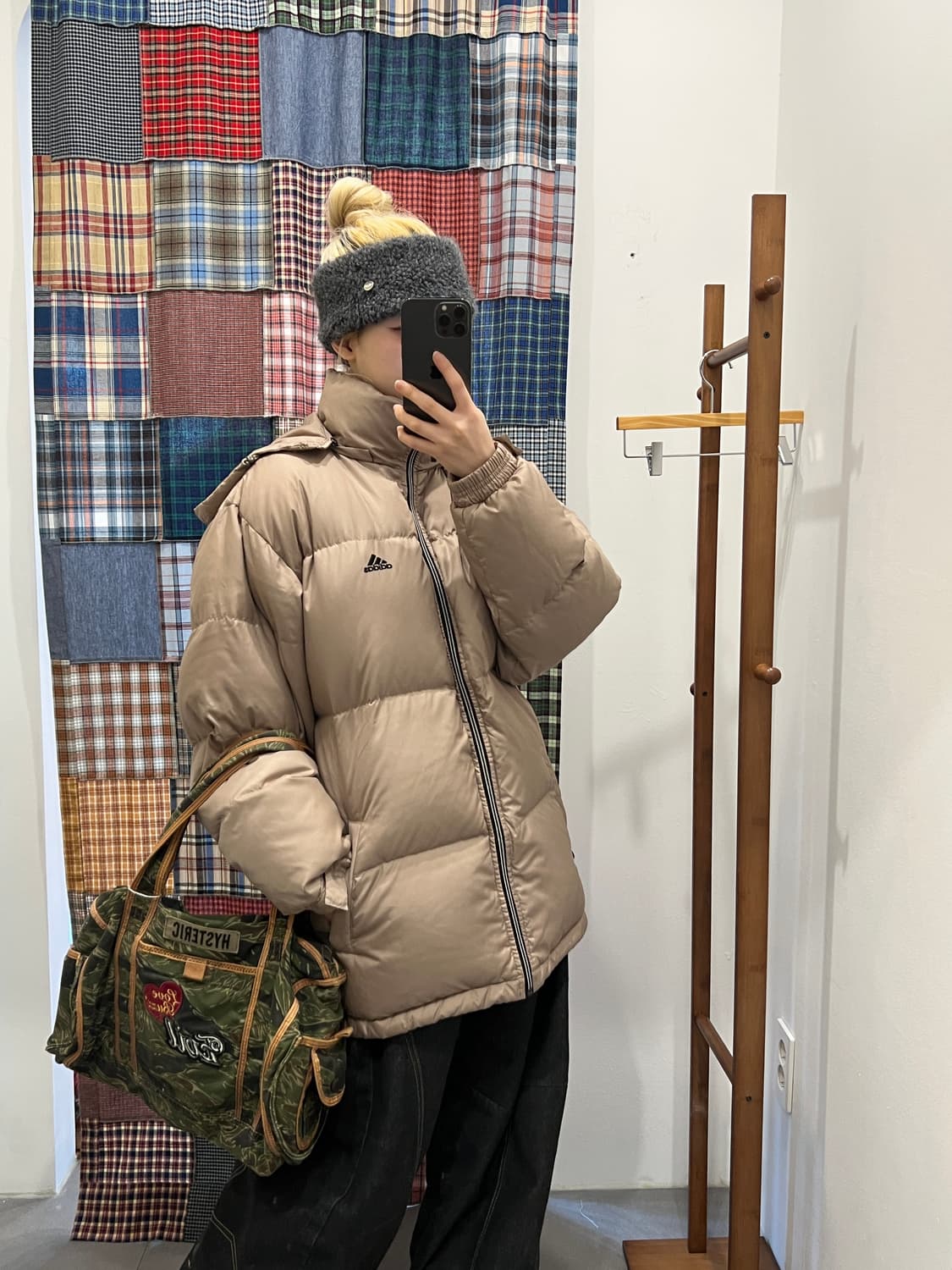 아디다스 베이지 퀄팅 패딩 상품이미지6