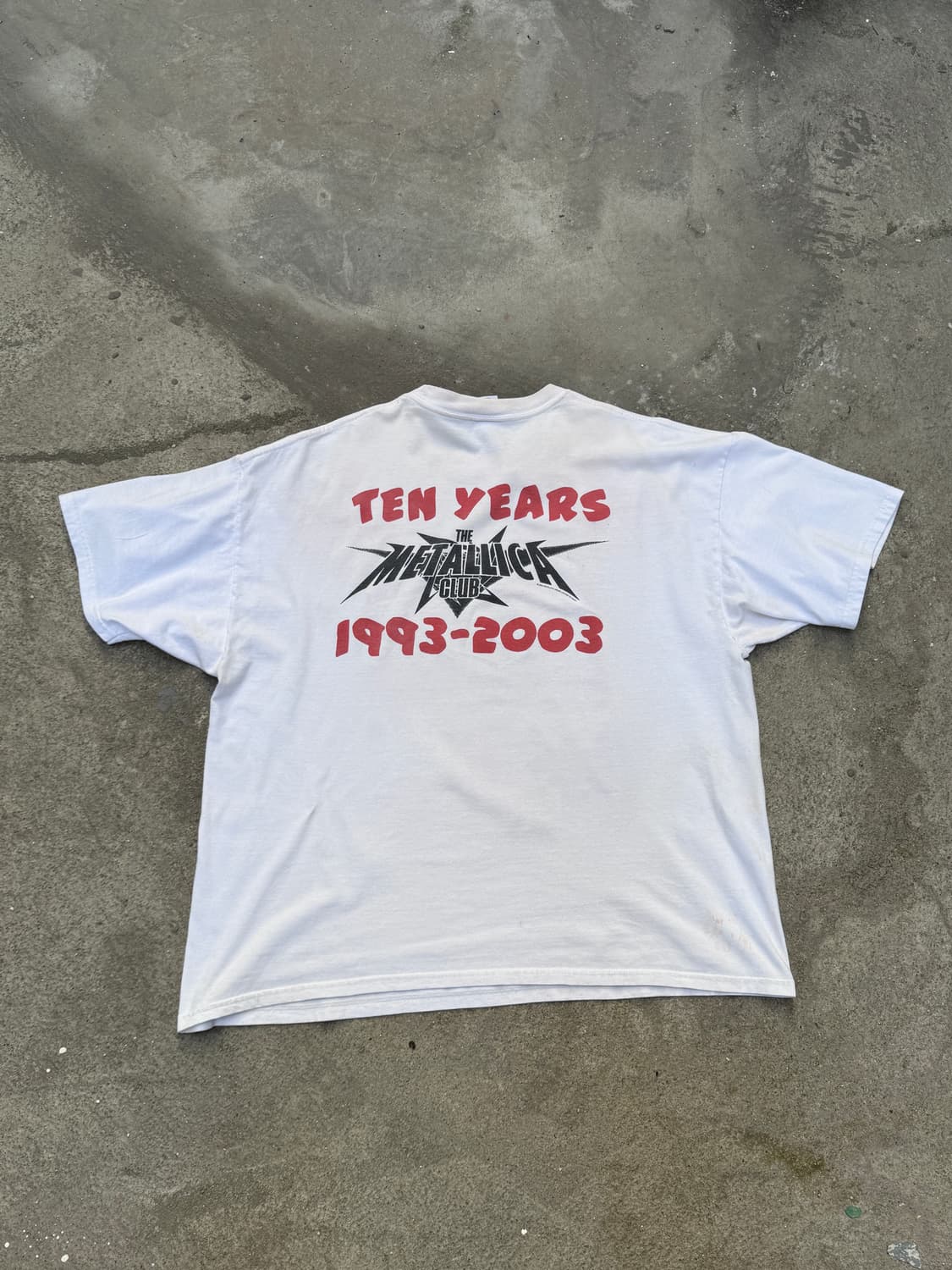 빈티지 00s Metallica Club 10th Band TEE 상품이미지2