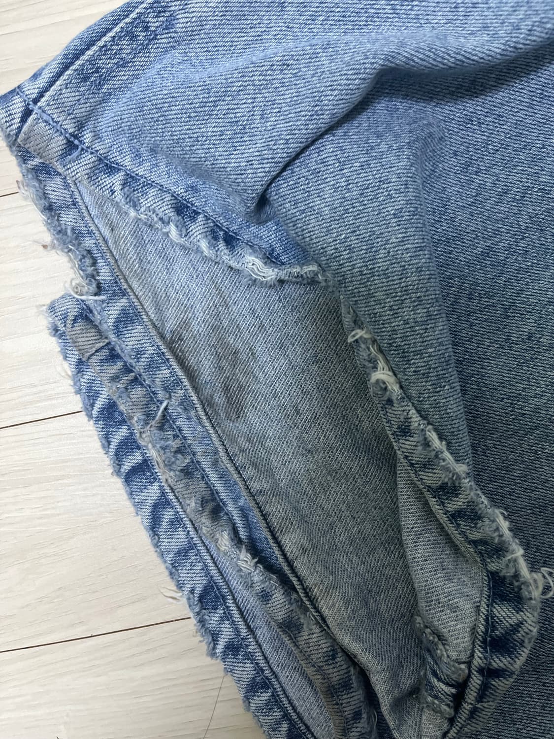 트리밍버드 스크래치 데미지 팬츠 (blue, 3사이즈) 상품이미지3