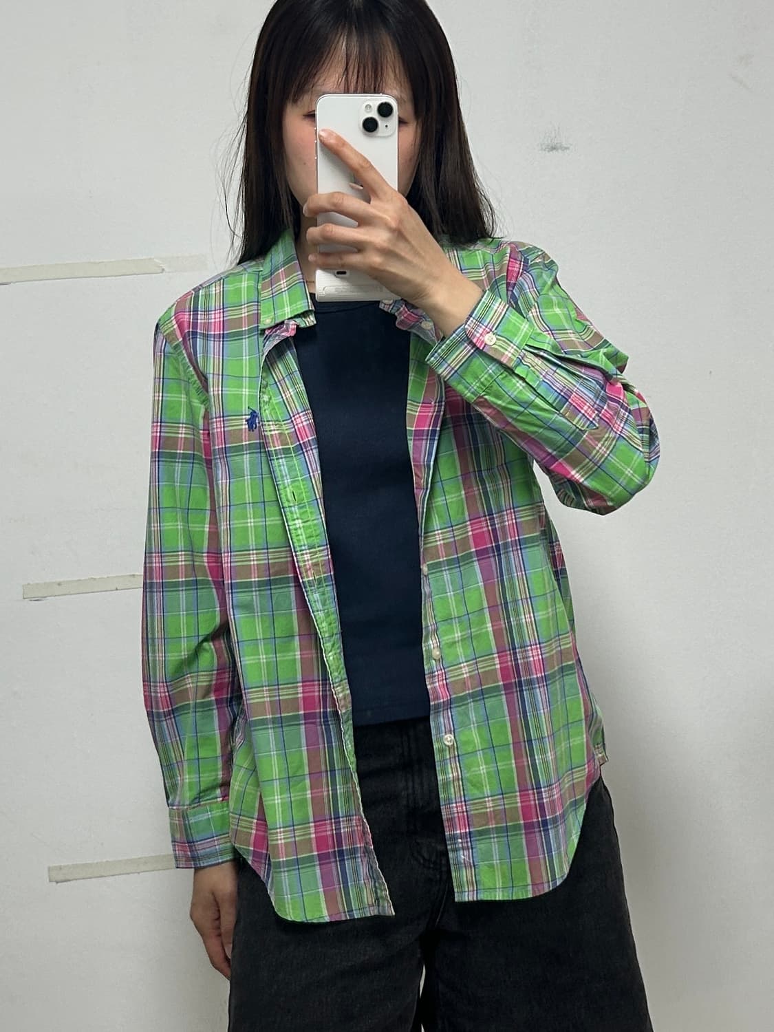 폴로 랄프로렌 포니로고 빈티지 체크 셔츠 상품이미지2