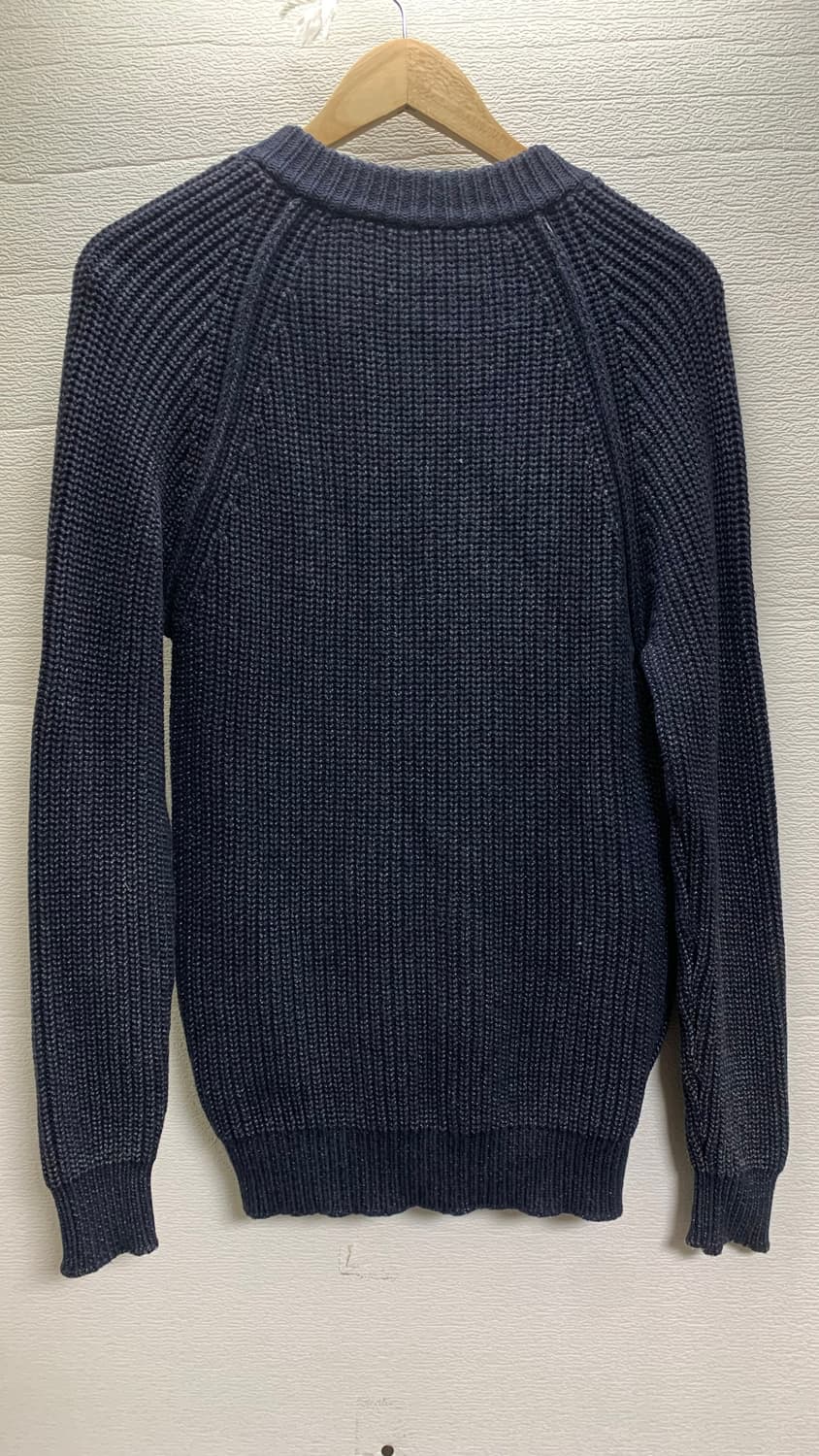 랑방 니트 집업 가디건 네이비 상품이미지3