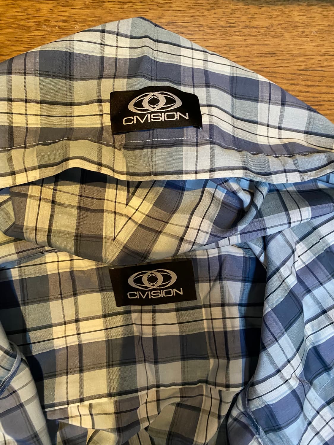 CIVISION 체크 후드 셔츠 스카이블루 1사이즈 상품이미지2