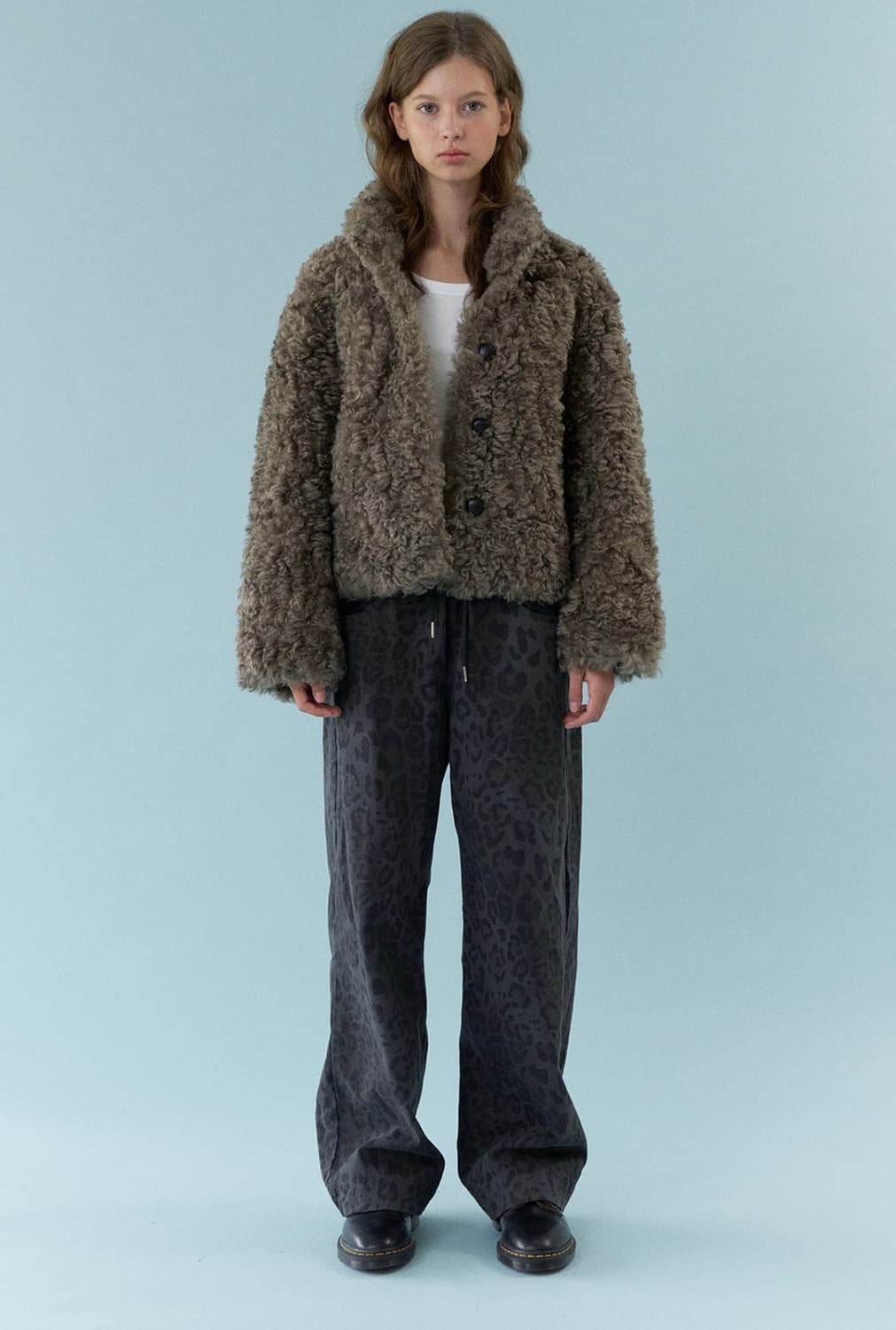 헤더먼트 이자벨 퍼자켓 브라운 상품이미지2