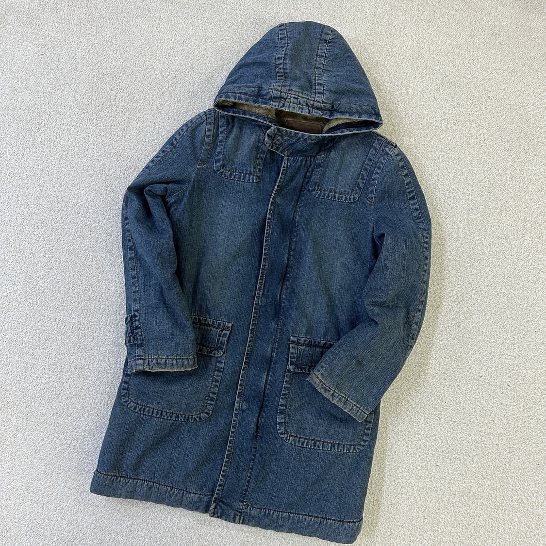 90 게스 데님 후드 롱자켓 0324D 상품이미지1