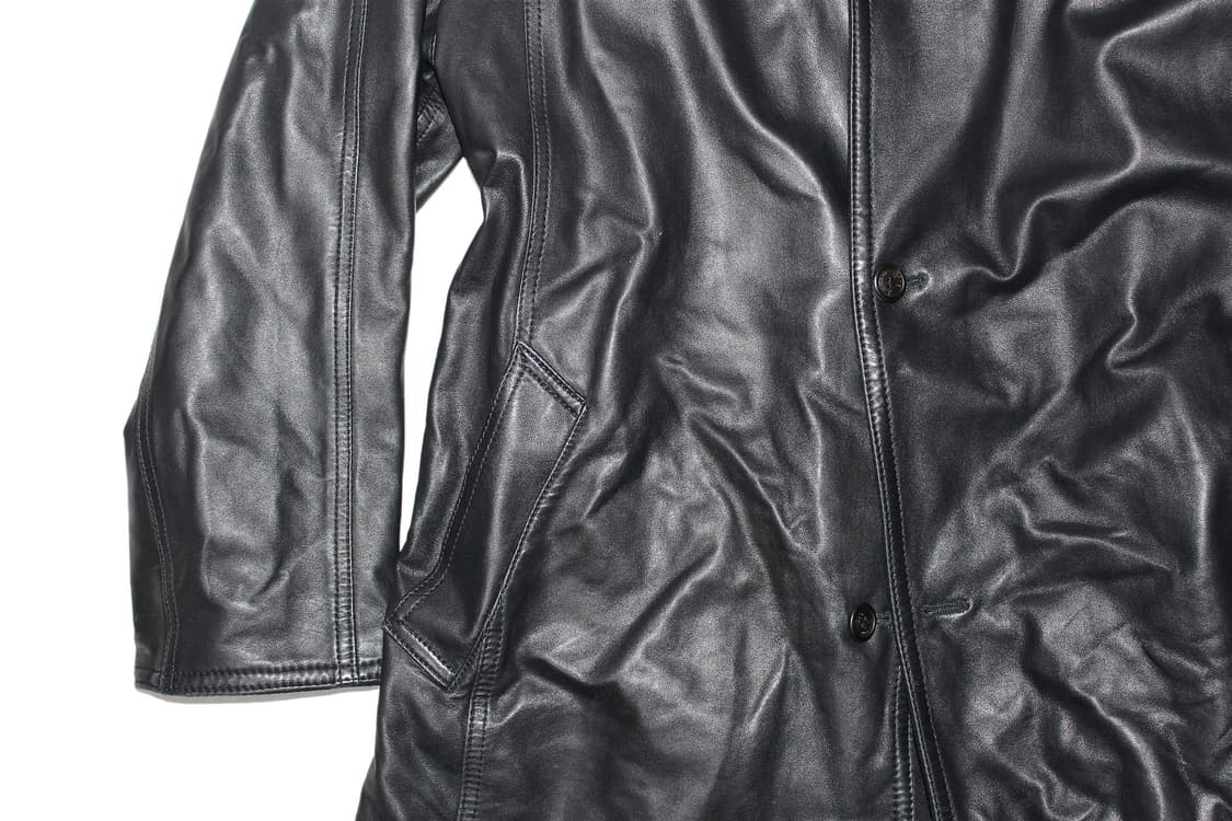 1990s Aquascutum 아쿠아스큐텀 램스킨 레더 카코트 상품이미지2