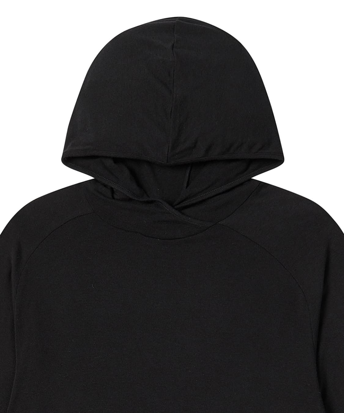 러드(llud) 레이어드 후드 블랙 (정가 6만원) 상품이미지4