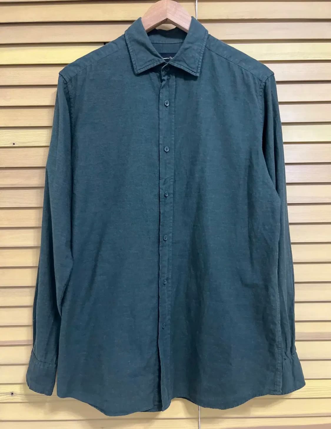 마시모뚜띠 남성 다크그린 코튼긴팔셔츠 상품이미지2