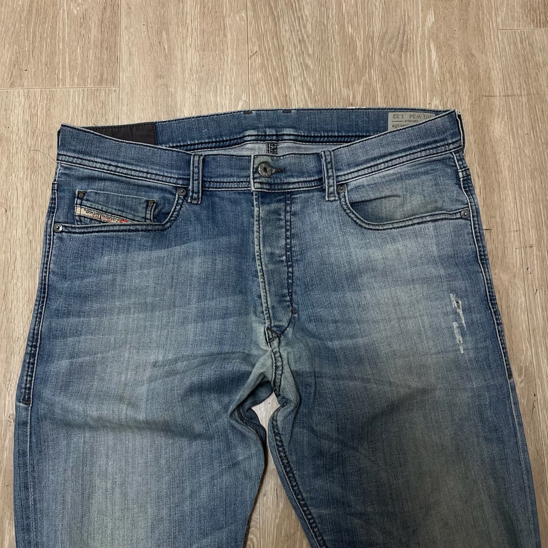 디젤 테파 슬림 캐럿 데미지 워싱 데님 청바지 [중청] W34 L32 상품이미지2