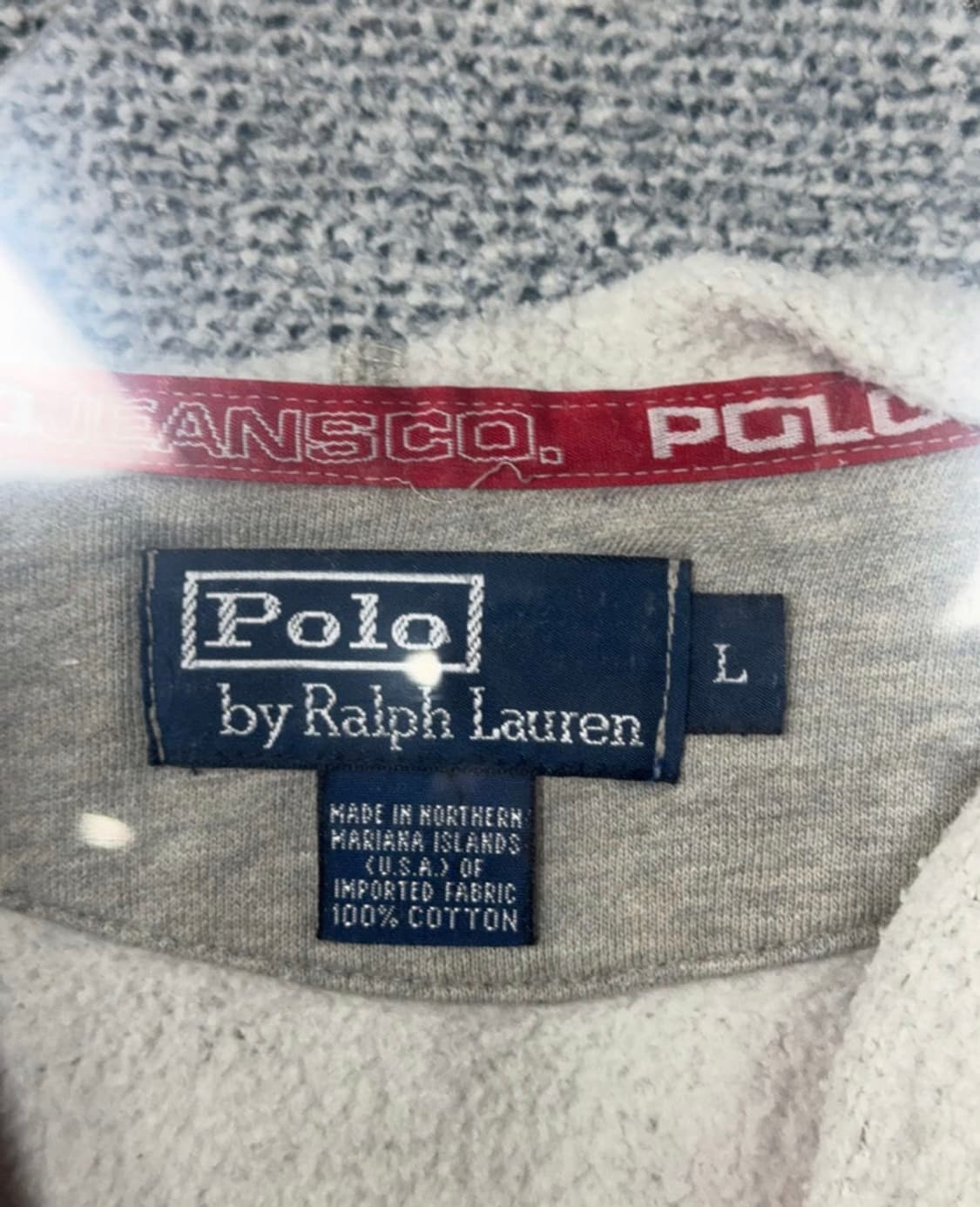 폴로 랄프로렌 빅포니 후드집업 그레이 핑크 로고 상품이미지5