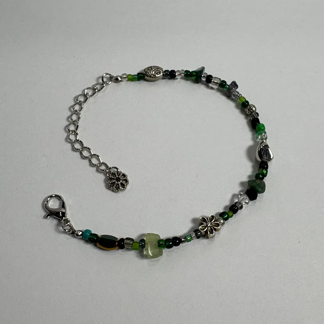 핸드메이드 비즈 팔찌 Green Flower 020 상품이미지4