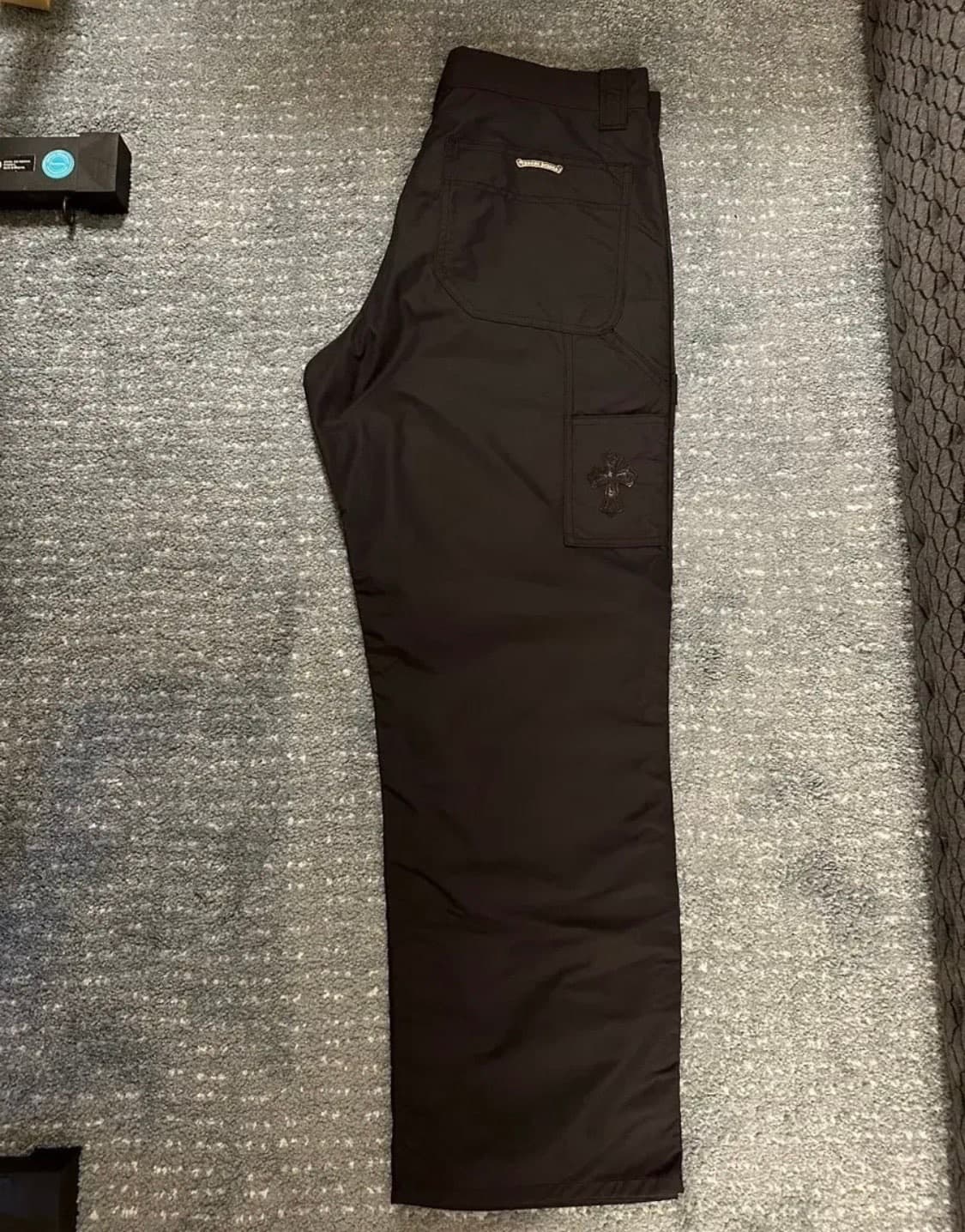 (새상품)크롬하츠 레더 패치 나일론 카펜터 팬츠 브라운 상품이미지6