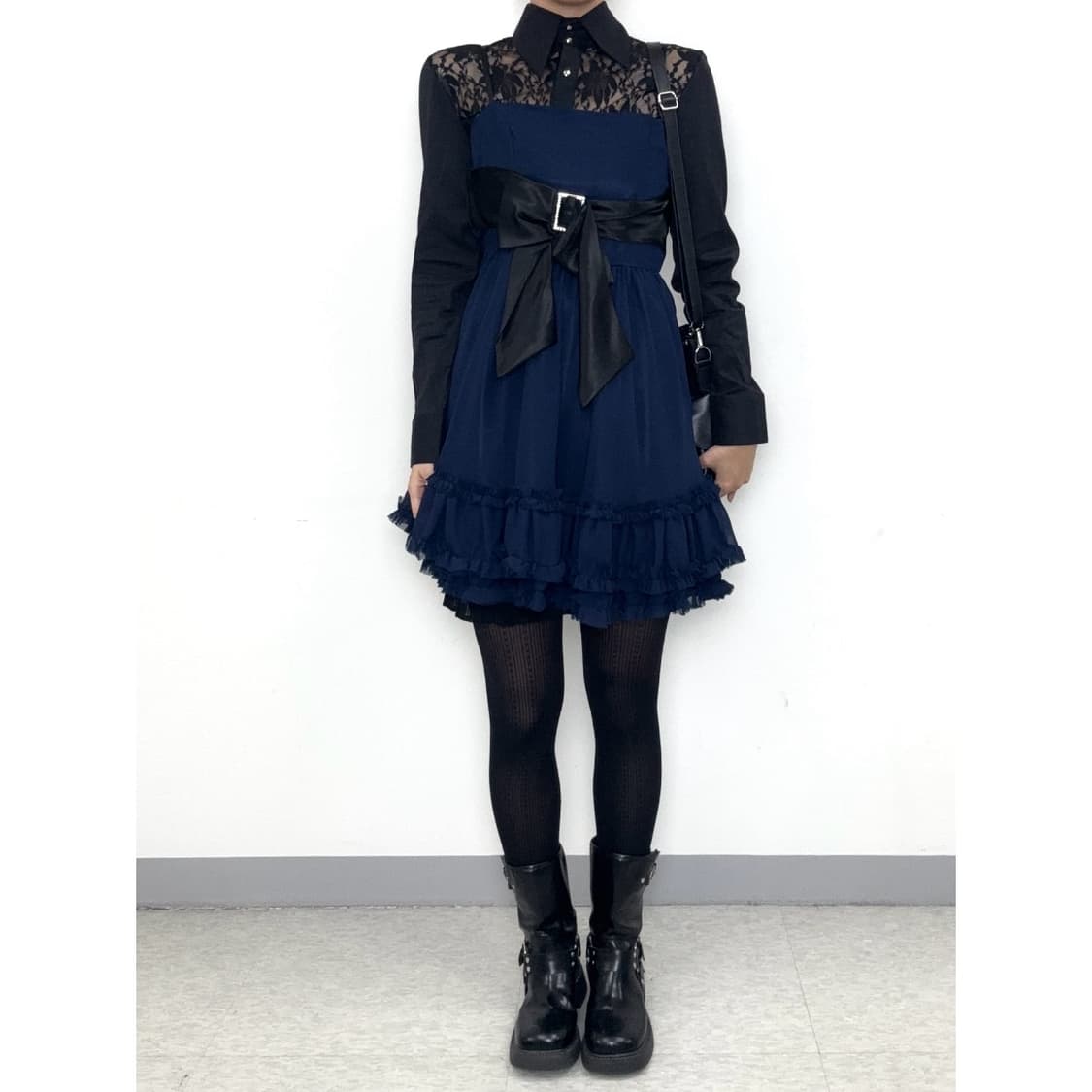 빈티지 고딕 슬리브리스 드레스 원피스 상품이미지2