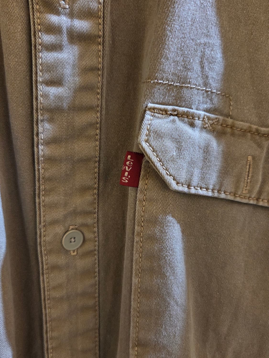 Levis 리바이스 베이지브라운 반팔셔츠 상품이미지4