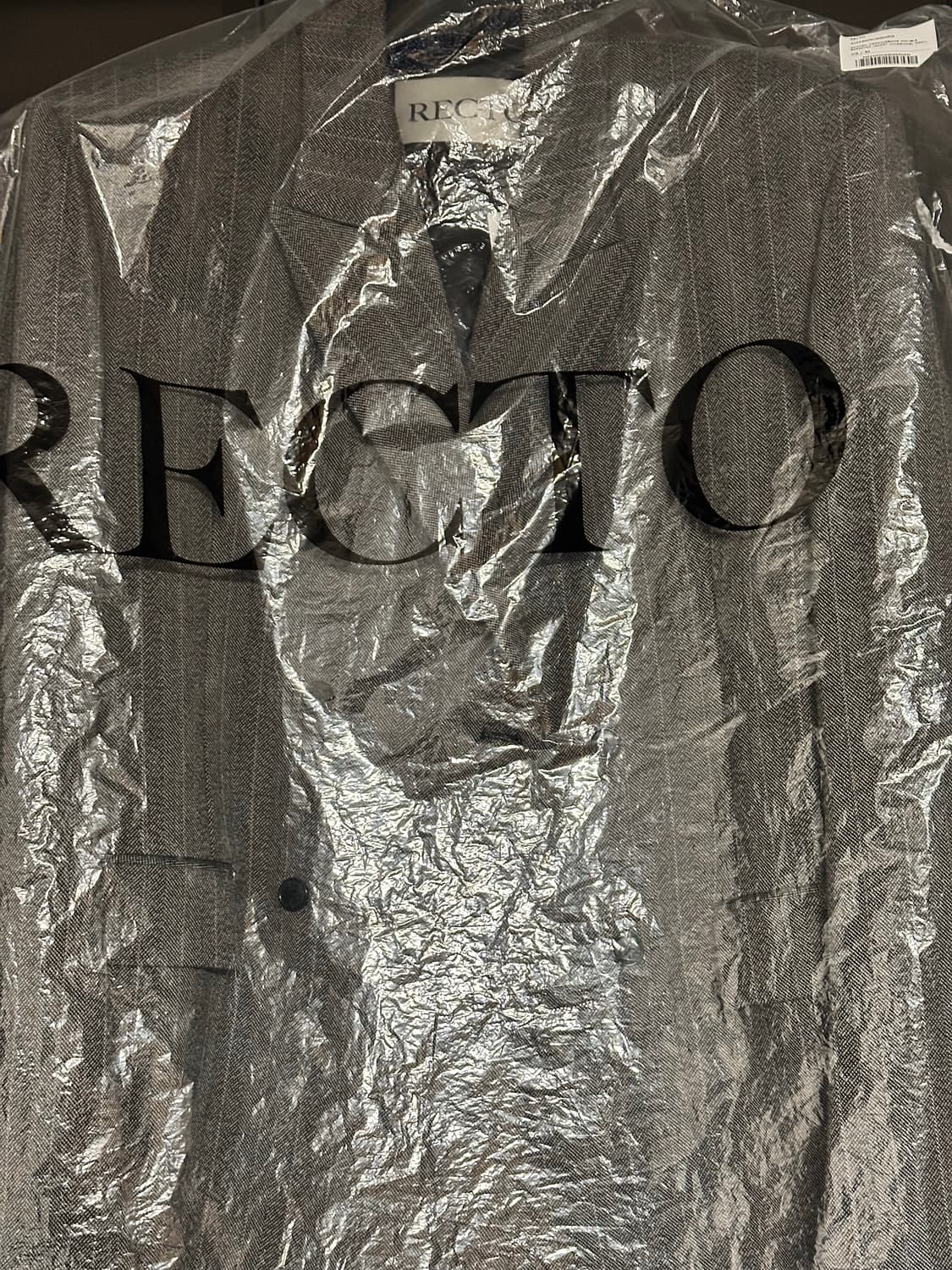 (새상품) 렉토 브로큰 헤링본 더블 브레스티드 블레이저 M 상품이미지1