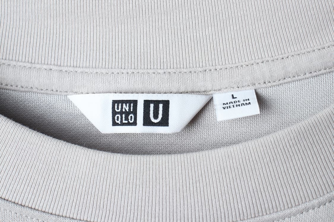 (L-XL) 유니클로 반팔 티셔츠 U라인 라이트그레이 무지-H32480 상품이미지5