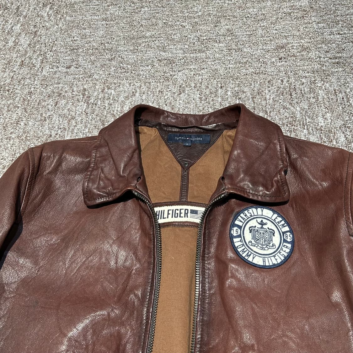 S) 타미힐피거 리얼레더 염소가죽 가죽자켓 레더자켓 상품이미지6