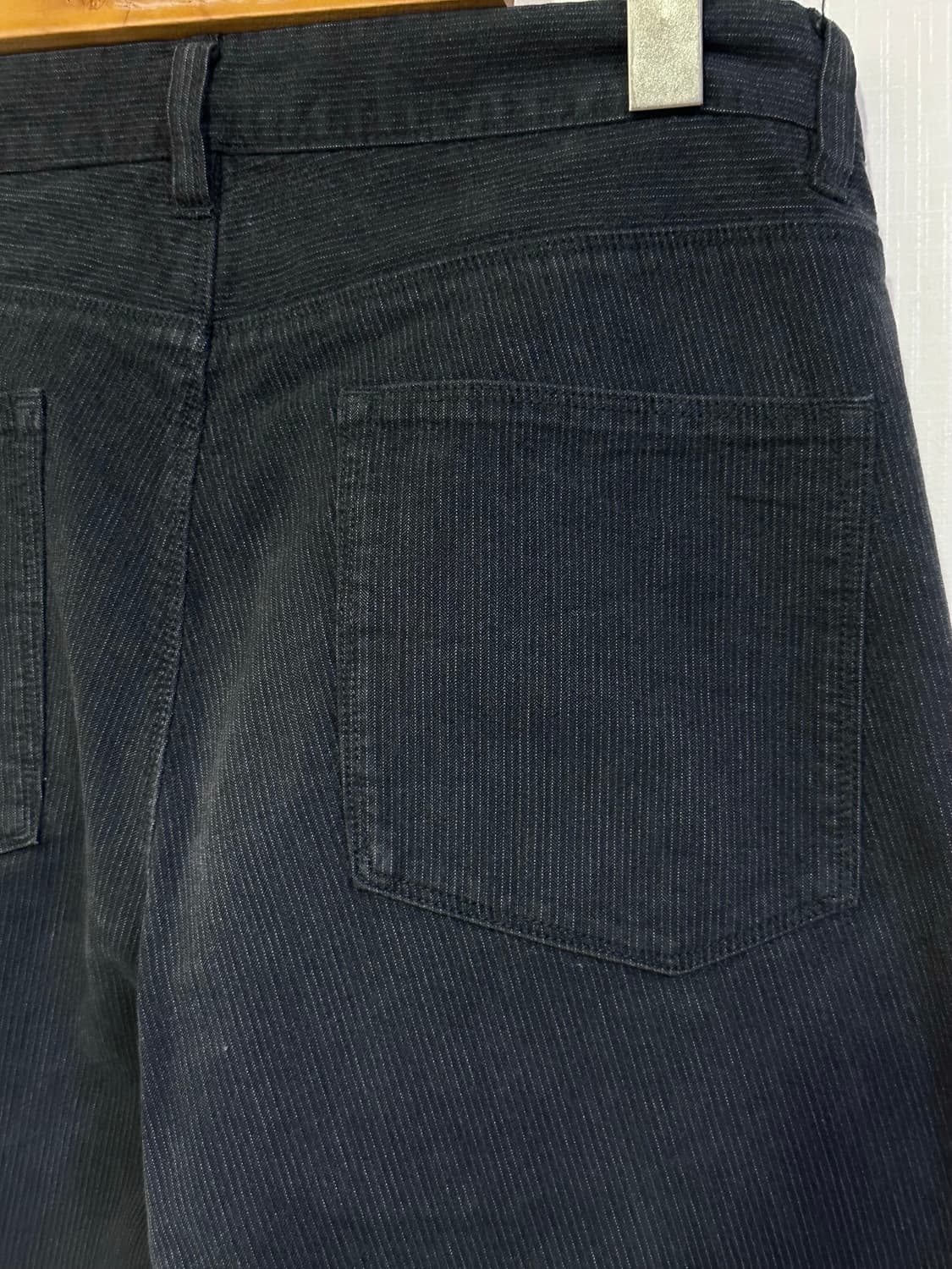 띠어리 스트라이프 코튼팬츠 30/그레이 상품이미지4