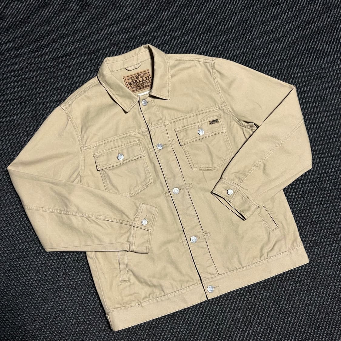 [XL] Who.a.u 후아유 베이지 트러커 자켓 상품이미지4