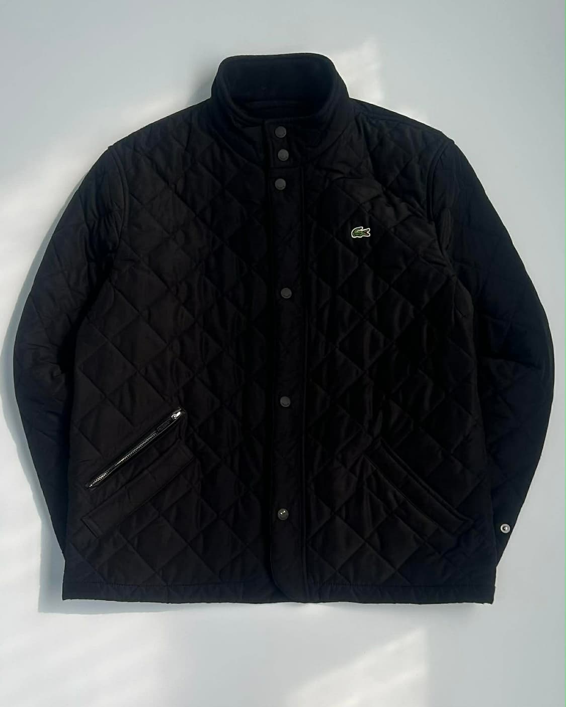 [50] 라코스테 블랙 스냅 퀄팅 자켓 상품이미지1