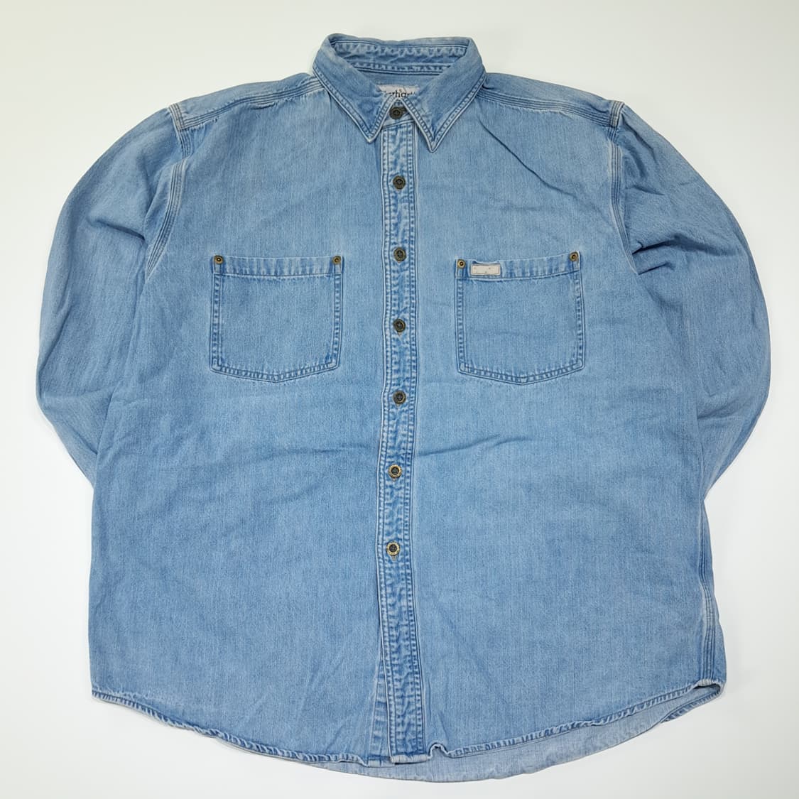 CL587 L 칼하트 00s 코튼 워싱 데님셔츠 셔츠남방 상품이미지1