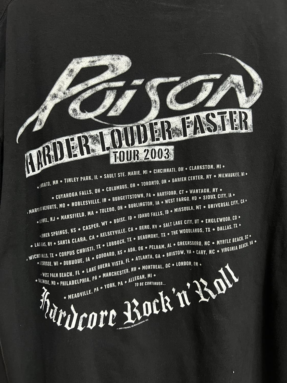 빈티지 Poison 2003 투어 반팔 티셔츠 상품이미지5