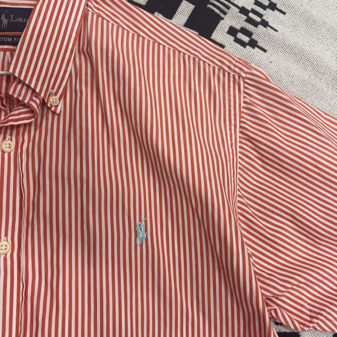 폴로 랄프로렌 커스텀핏 스트라이프 반팔 셔츠 M P00061 상품이미지2