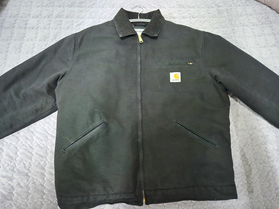 칼하트 WIP 오가닉 디어본 캔버스 OG 디트로이트 자켓 블랙 에이지드 상품이미지2