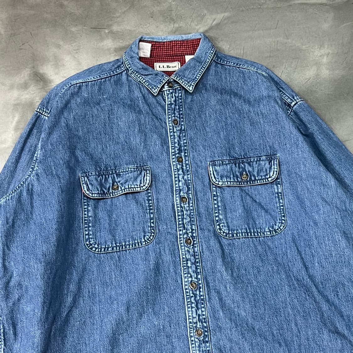  엘엘빈 라이닝 데님 셔츠 y14611 상품이미지3