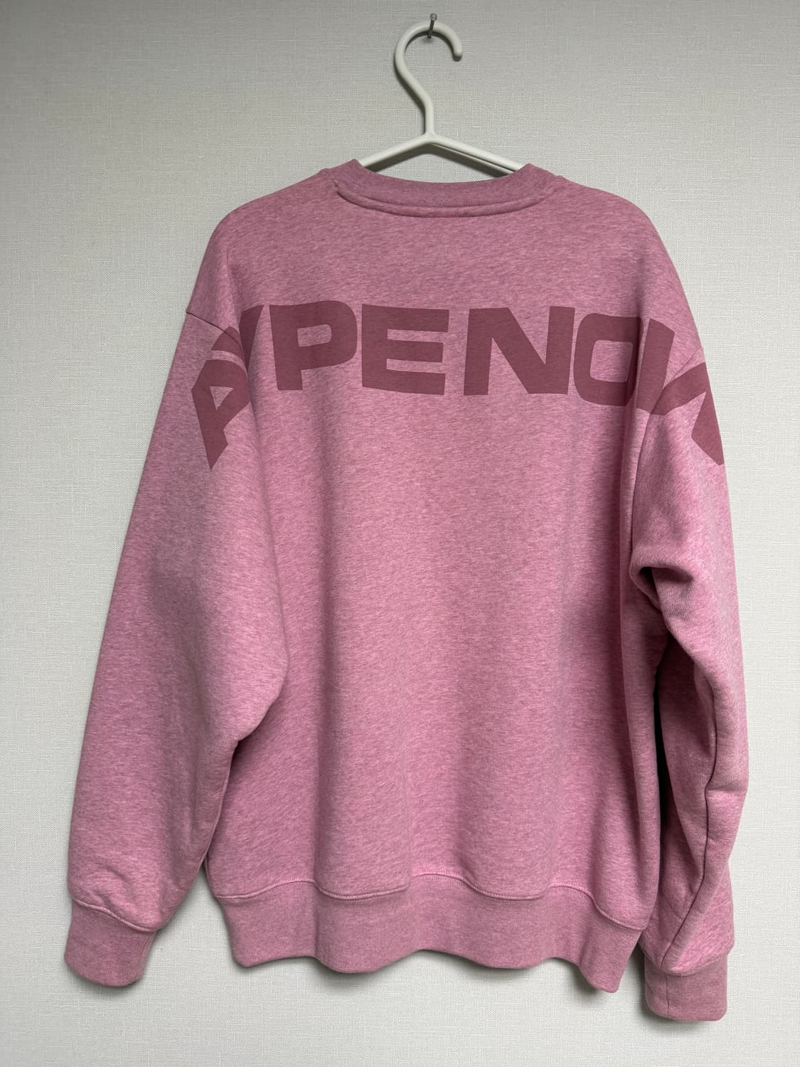 에이프 크루넥 스웻셔츠 핑크 L 상품이미지2