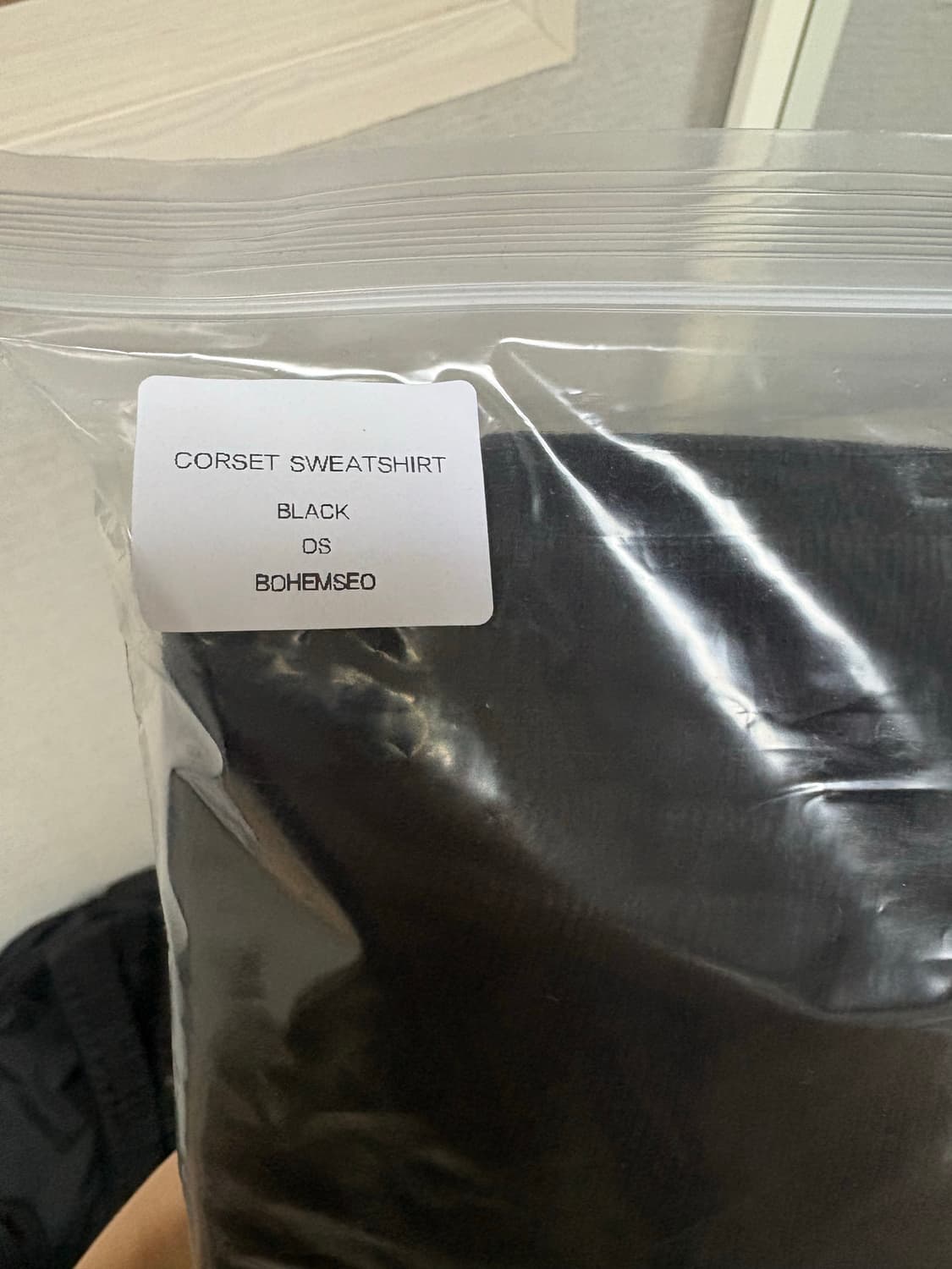 CORSET SWEATSHIRT, BLACK 상품이미지3