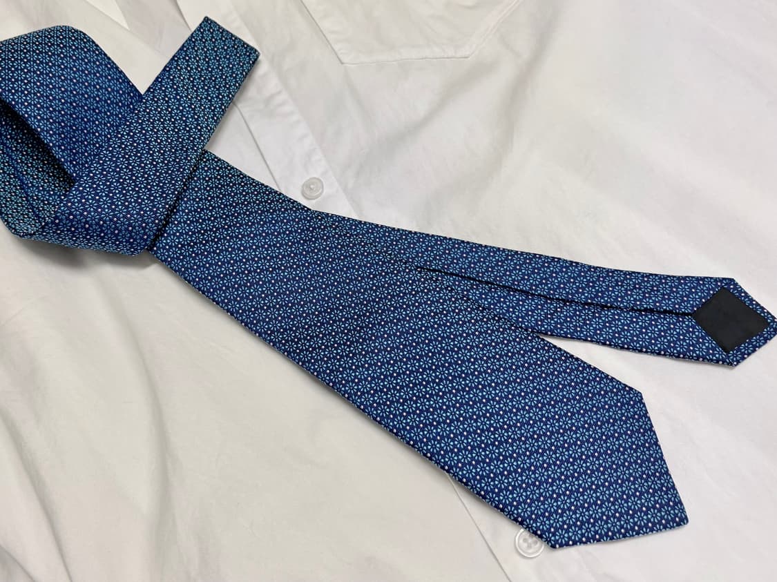 (무료배송) (새상품) LANVIN 랑방 넥타이 블루네이비 상품이미지2