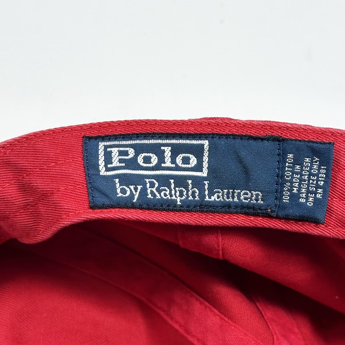 폴로 랄프로렌 포니 레드 볼캡 모자 상품이미지5