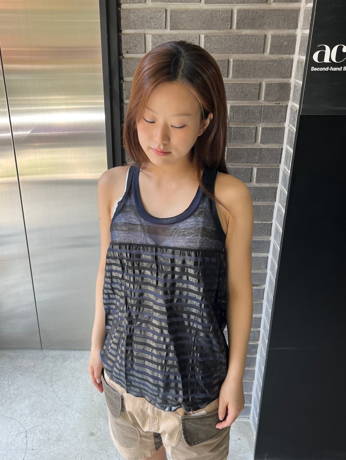 08ss Sacai 사카이 슬리브리스 탑 상품이미지2
